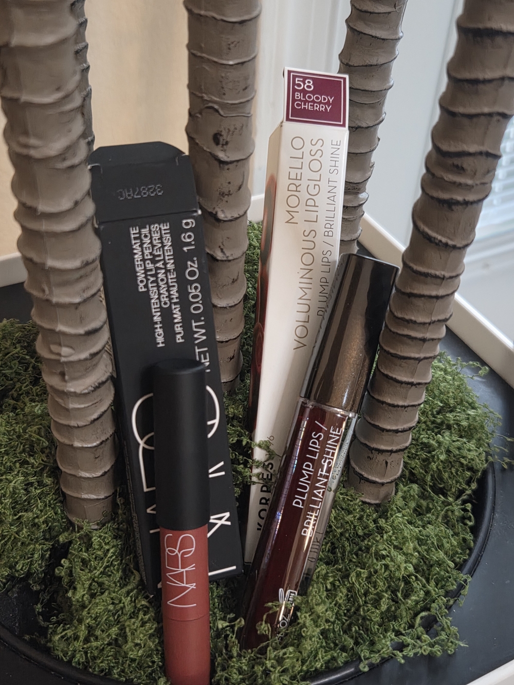 NARS Powermatte Lip Pencil + KORRES Morello Lip Gloss #58 Bundle New